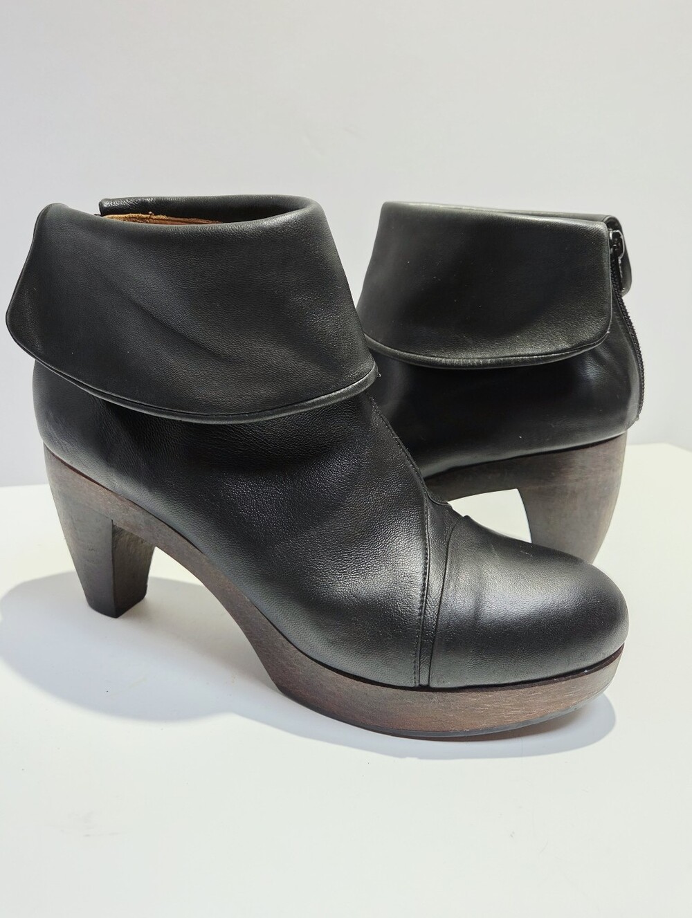 Coclico Anthropologie Ankle Platform Booties Sz 10.5